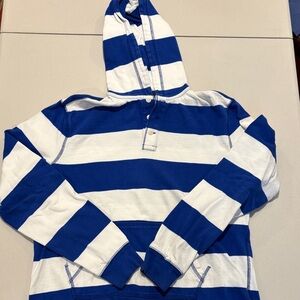 Polo by Ralph Lauren Kids Striped Hoodie in Blue and White